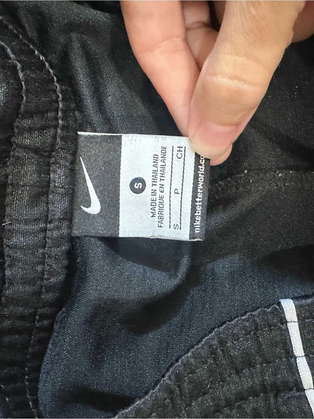 Nike Black Men's small Athletic Shorts with White Swoosh